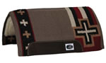Blanket Top - Felt Fleece - brown cross